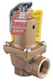 Watts 174A-050 3/4 3/4 In Bronze Boiler Pressure Relief Valve, 50 psi, Threaded Female Connections