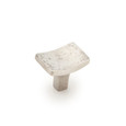 Schaub 172 Martello Rectangular Cabinet Knob, 1-3/4" x 1-1/8", Britannium Base