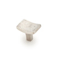 Schaub 172 Martello Rectangular Cabinet Knob, 1-3/4" x 1-1/8", Britannium Base