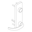 Falcon 511L 25 Series Vandal Resistant Exit Device Trim with Clutched Escutcheon