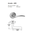 Accentra 8822FL Grade 1 Dormitory Mortise Lock with Arcadia Lever