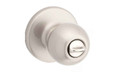 Kwikset 300P-CP Polo Privacy Knob, Round Corner Adjustable Latch, Round Corner Strike