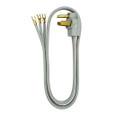 Southwire 91248809 9124SW8809 Dryer Replacement Cord - 10/3 30-Amp Flat SRDT 3-Wire 4' with NEMA 10-30 Plug - Gray