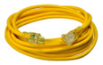 Southwire 25878302 2587SW8802 12/3 Heavy-Duty 15-Amp SJTW High Visibility General Purpose Extension Cord with Lighted End, 25'