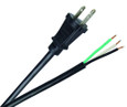 Southwire 97168808 REPLCORD, 14/3 SJTW 6' BLACK SW