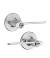 Kwikset 405LRL-RDT Ladera Keyed Entry Lever with 6-Way Adjustable Latch and Round Corner Strike