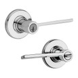Kwikset 405LRL-RDT Ladera Keyed Entry Lever with 6-Way Adjustable Latch and Round Corner Strike
