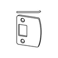 Schlage Residential 10-092 B Series Round Corner Full Lip Strike Plate 1-5 and 8" x 2-1 and 4"