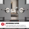 Kwikset 740SEL.S Sedona Lever Entry Door Lock SmartKey with 6AL Latch and RCS Strike