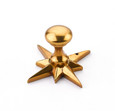 Schaub 982 3/4" Sonata Round Cabinet Knob with Star Backplate in Paris Brass (PAR)
