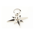 Schaub 982 3/4" Sonata Round Cabinet Knob with Star Backplate in Polished Nickel (PN)