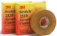 3M 7000031578 Scotch Varnished Cambric Tape 2510, 3/4 in x 60 ft, Yellow, 1 roll/carton, 20 rolls/Case