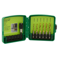 Greenlee 7-Piece Drill/Tap Bit Kit for Stainless Steel with Titanium Nitride Coating and High-Speed Steel Construction