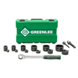 Greenlee Manual Knockout Kit 1/2"-2" Conduit Size Slug-Buster Punch & Die Set with High-Leverage Ratchet Wrench