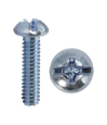 Minerallac 1/4-20 x 1/2" Round Head Machine Screws with Phillips/Slotted Combo Drive, Zinc Plated Steel