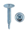 Minerallac #8 x 1-1/4" Lath Tek Self-Drilling Screws with Wafer Head, Phillips Drive, Zinc Plated Steel