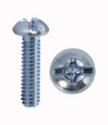 Minerallac 3/8-16 x 1/2" Round Head Machine Screws with Combo Phillips/Slotted Drive and Zinc Plated Finish