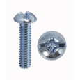 Minerallac 3/8-16 x 1/2" Round Head Machine Screws with Combo Phillips/Slotted Drive and Zinc Plated Finish, 100 Pack