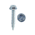 Minerallac 12 x 2" Self-Tapping Sheet Metal Screws with Hex Washer Head, Slotted Drive, Zinc Plated Steel Construction