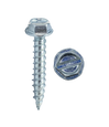 Minerallac #8 x 1" Self-Tapping Sheet Metal Screws with Hex Washer Head, Slotted Drive, Zinc Plated Steel Construction