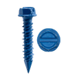 Minerallac 1/4" x 3-1/4" Concrete Screws with Hex Washer Head and Blue Anti-Corrosion Coating, 100 Pack