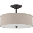 Quoizel Lighting CRA1717 Transitional Cloverdale 3-Light Semi-Flush Mount