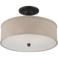 Quoizel Lighting CRA1717 Transitional Cloverdale 3-Light Semi-Flush Mount