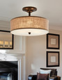 Quoizel Lighting CRA1717 Transitional Cloverdale 3-Light Semi-Flush Mount
