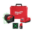 Milwaukee Tool 3622-21 M12, Green Cross Line & Plumb Points Laser Kit