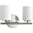 Progress Lighting P2158-104 Two-Light Polished Nickel bath and vanity light