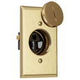 Pass & Seymour 1542TRDR One-Gang Tamper-Resistant Floor Box Assembly, Brass Plate for Wood Sub-Floors