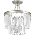 Progress Lighting P2325-134 Three-Light Silver Ridge Semi-Flush Convertible