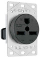 Pass & Seymour 3801 30A 250V 6-30R Straight Blade Single Flush Receptacle, 2-Pole, 3-Wire