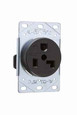Pass & Seymour 3802 30A 125V 5-30R Straight Blade Single Flush Receptacle, 2-Pole, 3-Wire