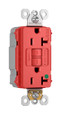 Pass & Seymour PT2097HGRED PlugTail Hospital Grade 20A Duplex Self-Test GFCI Receptacles with SafeLock Protection, Red