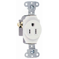 Pass & Seymour 5251W 15A 125V Heavy-Duty Spec-Grade Single Receptacle, White