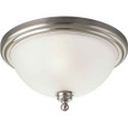 Progress Lighting P3312-09 Two-Light Brushed Nickel flush mount ceiling light