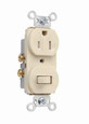 Pass & Seymour 691TRI 15A 120V/125V Combination Single-Pole Toggle Switch and Tamper-Resistant Single Receptacle, Ivory Pass & Seymour 691TRI 15A 120V/125V Combination Single-Pole Toggle Switch and Tamper-Resistant Single Receptacle, Ivory