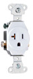Pass & Seymour 5351W 20A 125V Heavy Duty Spec-Grade Single Receptacle, Side Wire, White Pass & Seymour 5351W 20A 125V Heavy Duty Spec-Grade Single Receptacle, Side Wire, White