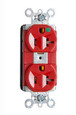Pass & Seymour PT8300HRED PlugTail 20A 125V Heavy Duty Hospital-Grade Compact Duplex Receptacle, Red
