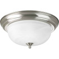 Progress Lighting P3925-09 Two-Light Brushed Nickel flush mount ceiling light