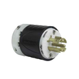 Pass & Seymour L2120P 20A NEMA L2120 Locking Plug, Black/White Body