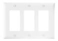 Pass & Seymour TP263W TradeMaster 3-Gang Nylon Wall Plate, 3 Decorator Openings, White