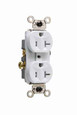 Pass & Seymour WR20TRW 20A 125V Commercial Grade Tamper-Resistant Weather-Resistant Duplex Receptacle, White