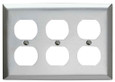 Pass & Seymour SS83 3-Gang 302/304 Stainless Steel Wall Plate, Duplex Receptacle Openings Pass & Seymour SS83 3-Gang 302/304 Stainless Steel Wall Plate, Duplex Receptacle Openings