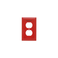 Pass & Seymour TP8ERED TradeMaster 1-Gang Nylon Wall Plate, Emergency Red