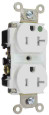 Pass & Seymour TR63HW 20A 125V Hospital-Grade Tamper-Resistant Duplex Receptacle, Back and Side Wire, White