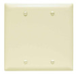 Pass & Seymour TP23I TradeMaster 2-Gang Nylon Wall Plate, Blank, Box Mounted, Ivory