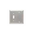 Pass & Seymour SS113 Two-Gang Combination Wallplate, 302/304 Stainless Steel