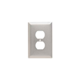 Pass & Seymour SSO8 Jumbo 1-Gang 302/304 Stainless Steel Wallplate, Brushed Finish, Duplex Receptacle Opening